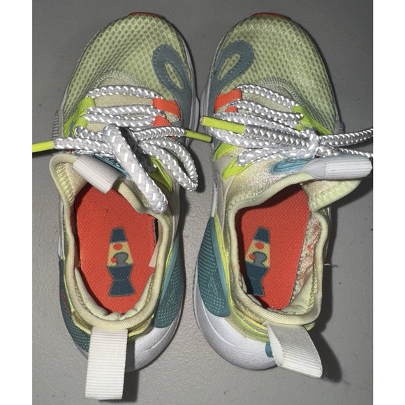 Nike Boys 12C Sneakers Huarache E.D.G.E. Volt Hyper Crimson Casual Basketball - Picture 6 of 10